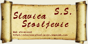 Slavica Stošljević vizit kartica